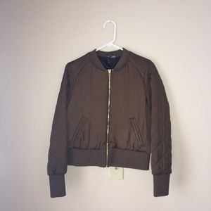 Brown bomber jacket